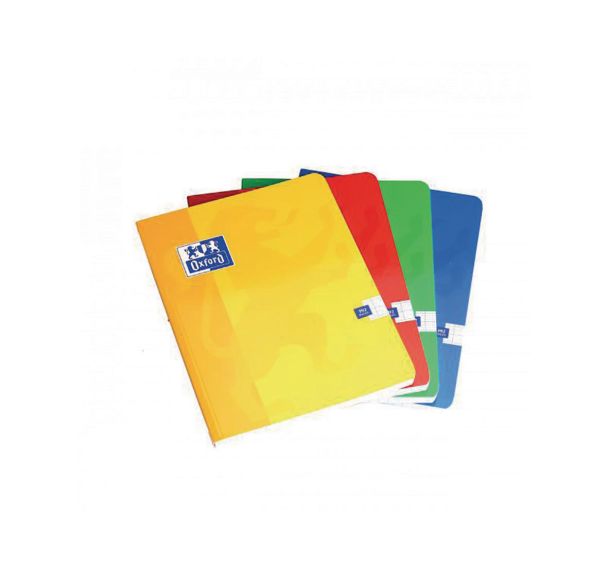 OXFORD Carnet Color Life 17x22cm Grands Carreaux Seyès 192 Pages Brochées Couverture Carte Coloris Assortis