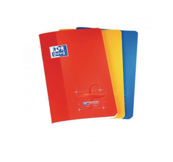 OXFORD Carnet Infinium 9x14cm Petits Carreaux 5mm 96 Pages Agrafées Couverture Synthétique Coloris Assortis