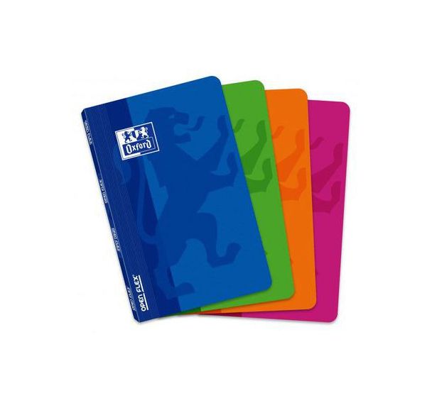OXFORD Carnet OpenFlex 11x17cm Petits Carreaux 5mm 96 Pages Agrafées Couverture Polypro Coloris Assortis