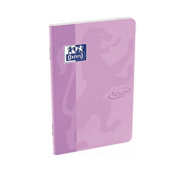 OXFORD Carnet Touch' 9x14cm Petits Carreaux 5mm 96 Pages Agrafées Couverture Carte Coloris Assorti