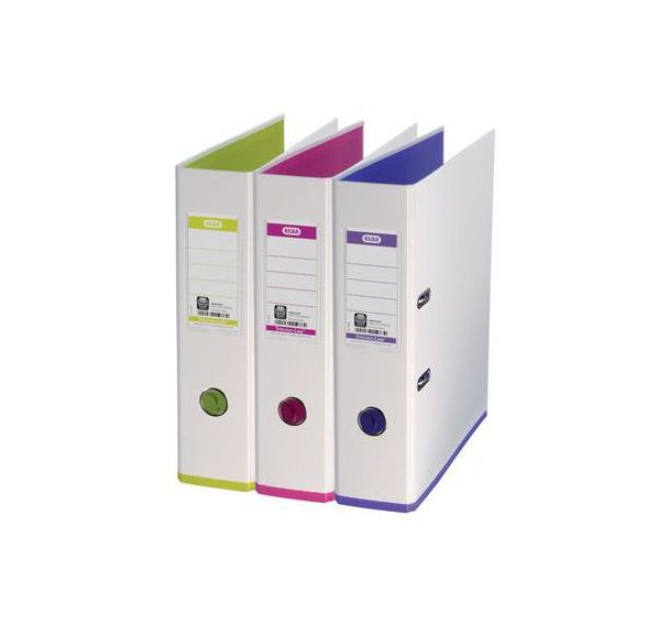 OXFORD Classeur à Levier My Colour A4XL Dos 80mm 2 Anneaux en D Couverture Carte Rembordée en Polypro Coloris Bicolores Assortis