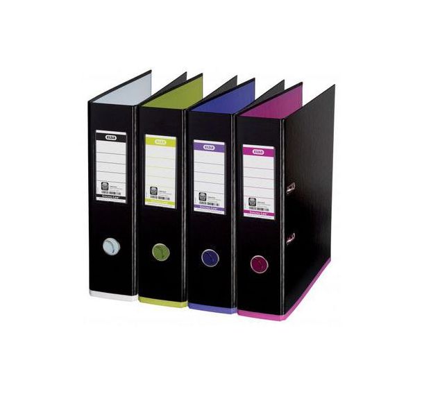 OXFORD Classeur à Levier My Colour A4XL Dos 80mm 2 Anneaux en D Couverture Carte Rembordée en Polypro Coloris Bicolores Assortis