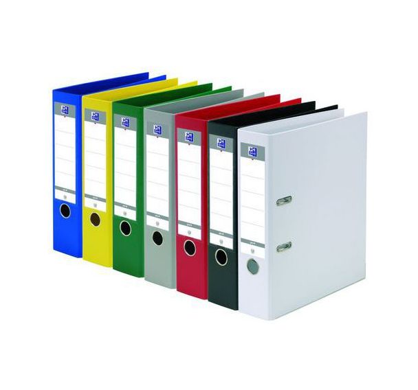 OXFORD Classeur à Levier Smart Pro+ A4XL Dos 80mm 2 Anneaux en D Couverture Polypro Rembordée Rembordée Coloris Assortis