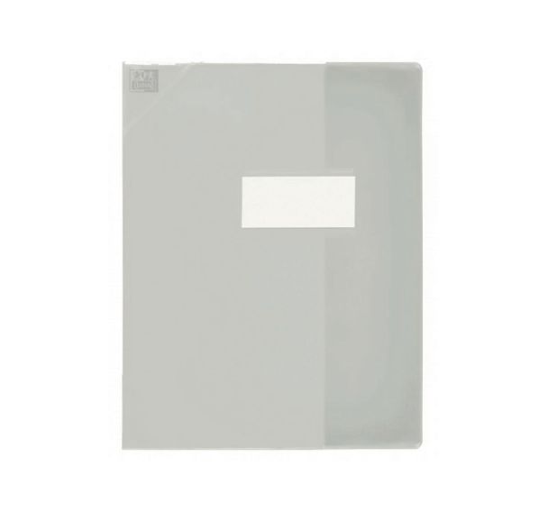 OXFORD Protège-Cahier Strong Line 17x22cm avec Rabat Marque-Page PVC Translucide 15/100ème Incolore