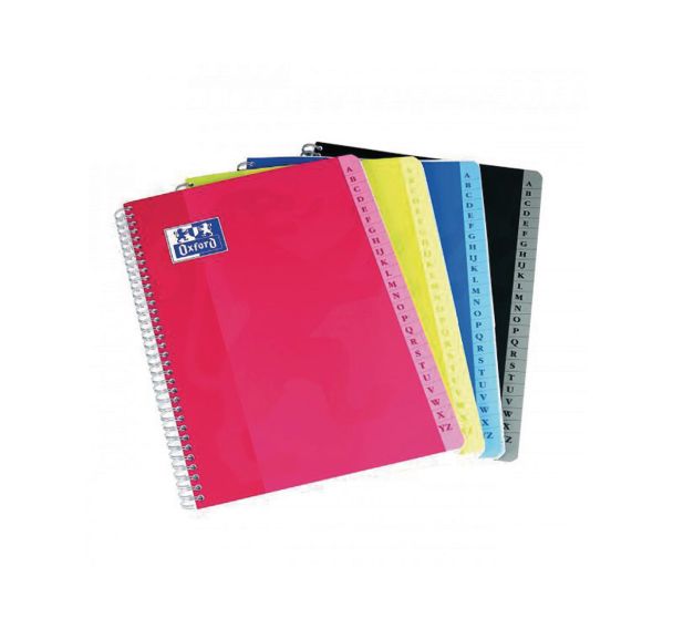 OXFORD Répertoire Color Life A4 Petits Carreaux 5mm 180 Pages Reliure Intégrale Couverture Carte Coloris Assortis