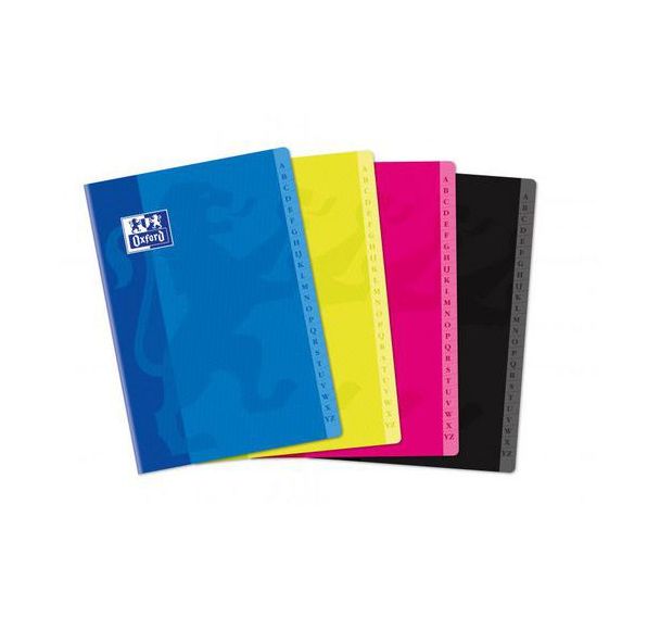 OXFORD Répertoire Color Life A4 Petits Carreaux 5mm 96 Pages Agrafées Couverture Carte Coloris Assortis