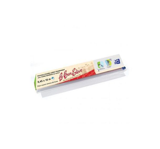 OXFORD Rouleau Couvre-Livres Le Bon Elève 45x1000cm PVC Lisse Epaisseur 8/100e Incolore