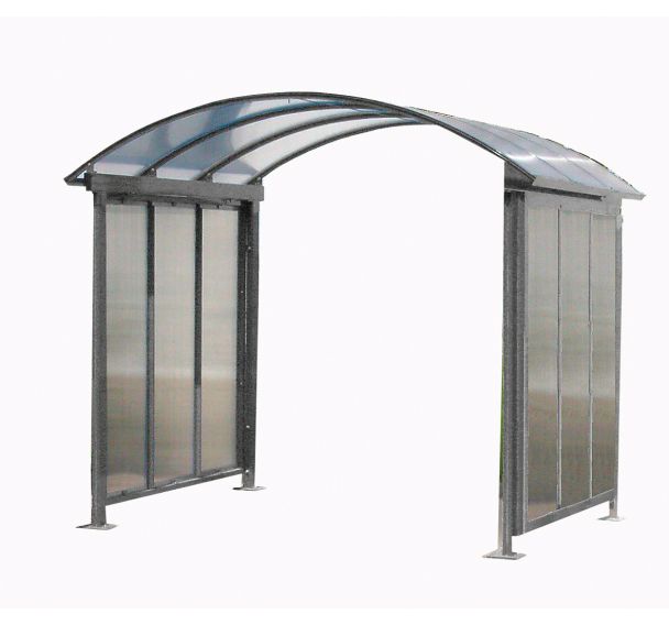 Option bardage pour abri toiture cintrée Larbaletier