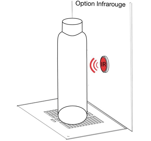 Option infrarouge pour refroidisseur d'eau sur pied ou à poser inox