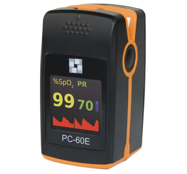 Oxymètre de pouls PC-60E avec capteur pédiatrique déporté SOUPLE (2-8 ans)