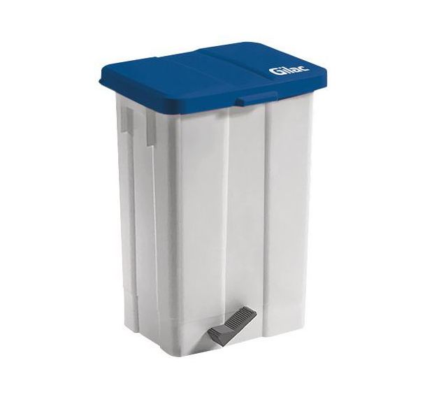 POUBELLE PEDALE 50 L COUV BLEU