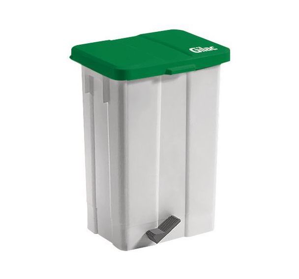 POUBELLE PEDALE 50 L COUV VERT