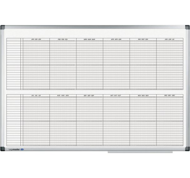 PREMIUM planning annuel 60x90cm Acier laqué