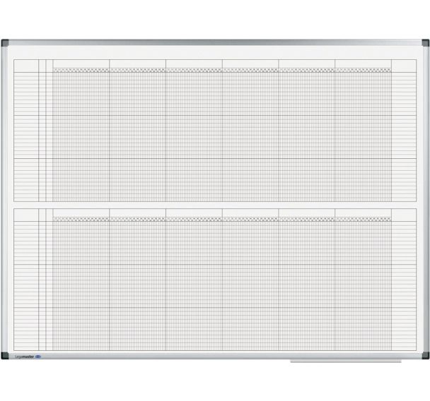 PREMIUM planning annuel 6 mois 90x120cm Acier laqué