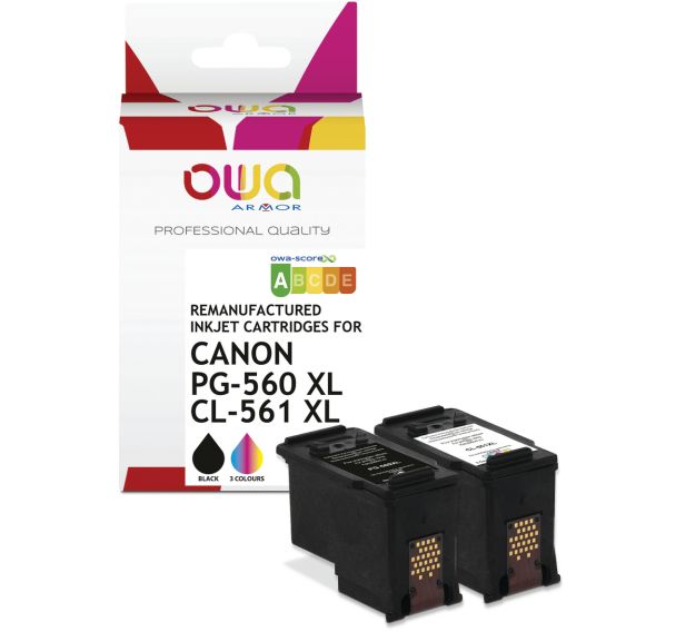 Pack2 cartouche remanufacturée Canon PG-560XL - 4 Couleurs