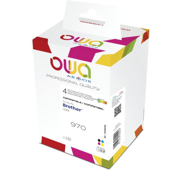 Pack4 cartouche remanufacturée BROTHER LC970 - 4 couleurs