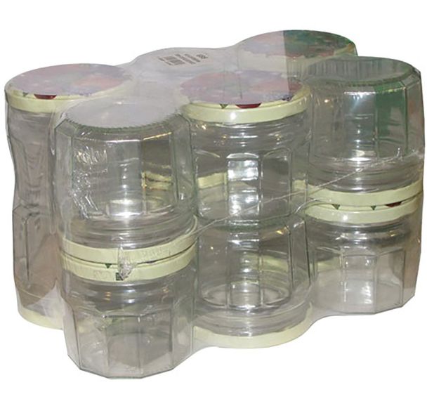 Pack 12 confituriers 340ml couvercle décor fruits