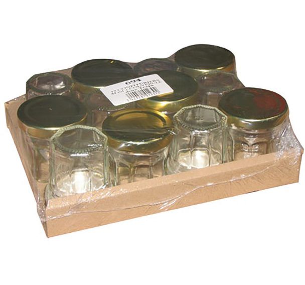 Pack 12 confituriers 44ml couvercle doré