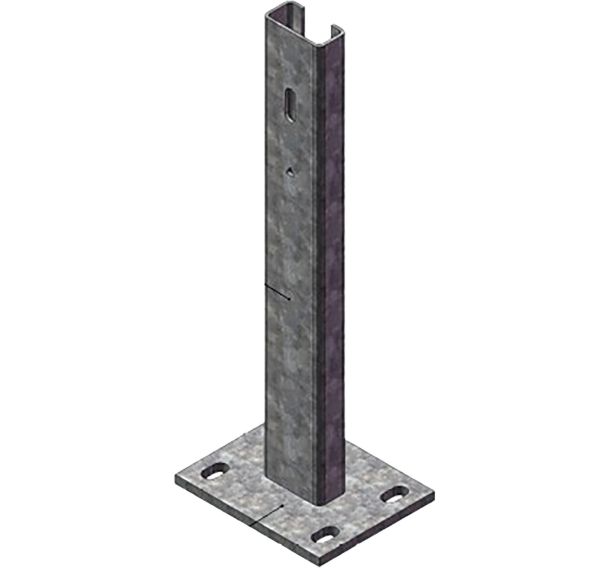 Pack 1 support extrémité plat - 1 écarteur - 2 boulons