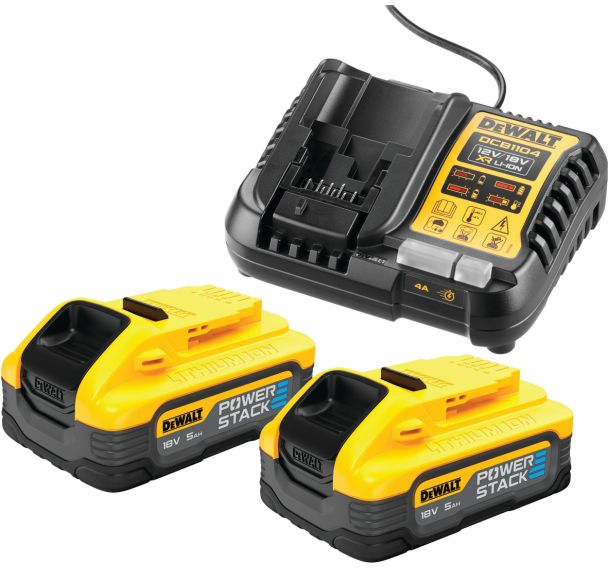 Pack 2 batteries Powerstack XR 18V 5Ah + chargeur