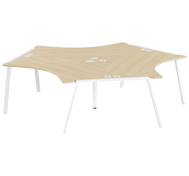 Pack 3 postes Gary symétriques 120 cm - MBA