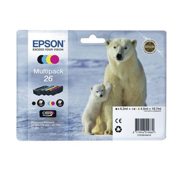Multipack cartouche jet d'encre 26 ''Ours polaire'' - Epson
