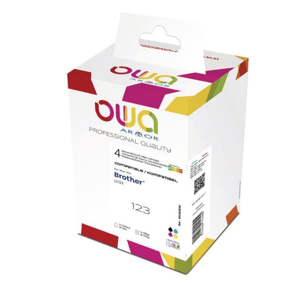 Pack 4 cartouches compatibles Brother LC123 BCMY - OWA