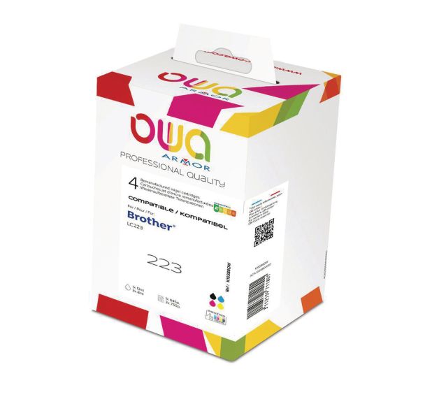 Pack 4 cartouches compatibles Brother LC223 BCMY - OWA