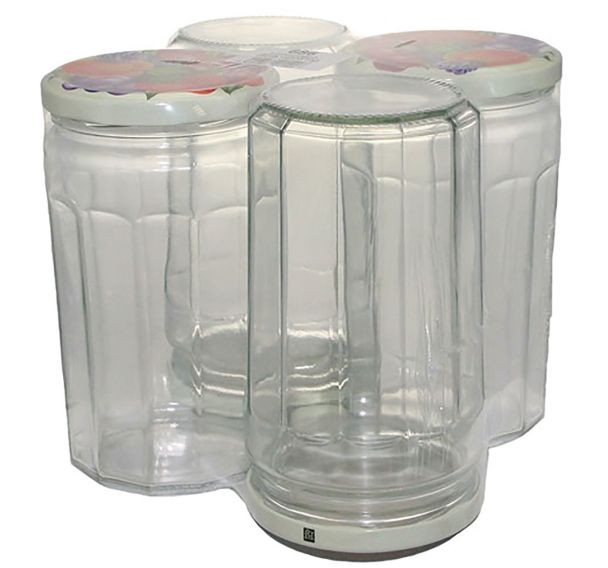 Pack 4 confituriers 645ml couvercle décor fruits