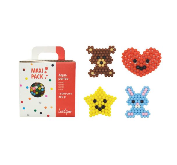 Pack 5000 aquaperles 5 x 5 mm en 10 coloris assortis