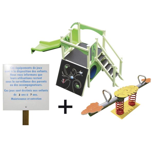 Pack : 1 structure + 1 vis-à-vis + 1 panneau