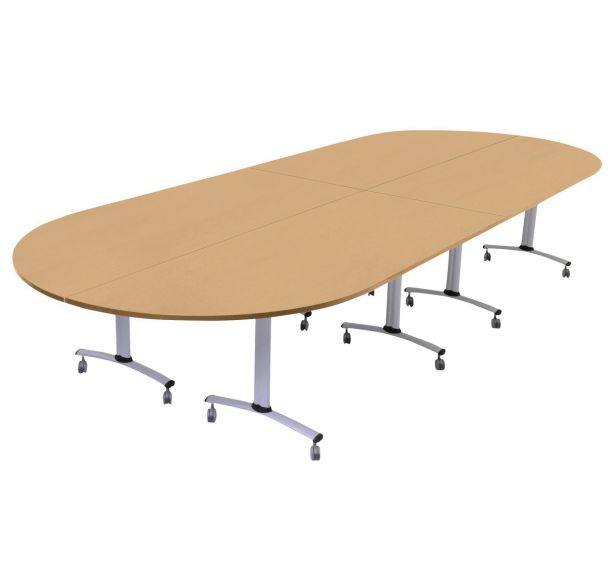 Pack réunion Axe stratifié 4 tables - angle intégré  - Manutan Expert