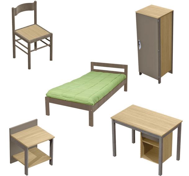 Pack Chambre Nova Chêne/Taupe - Manutan Expert