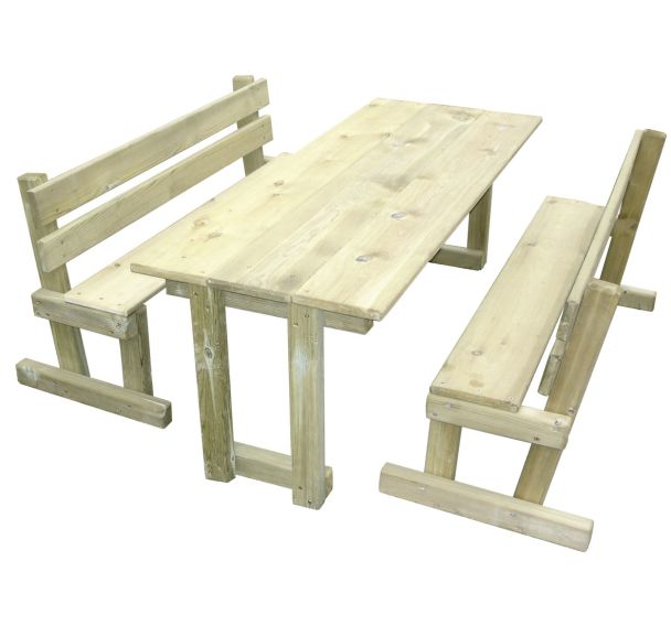 Pack Eco : la table + 2 bancs enfant Mino