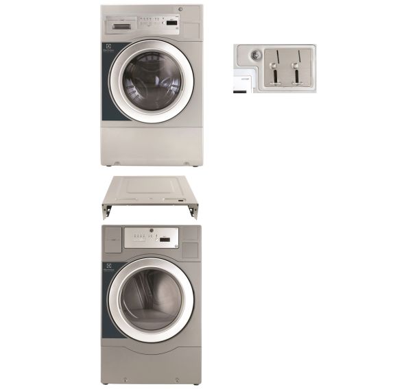 Pack MYPRO XL LL WE1100P+SL 12KgTE1220E+Kit sup+monnayeur dble+instal-Electrolux