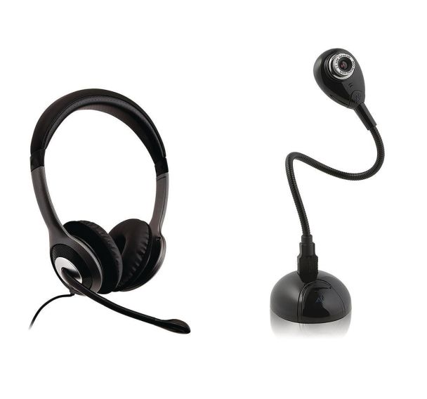 Pack : Micro casque Deluxe HU521-2EP V7 +  Webcam flexible HD HUE