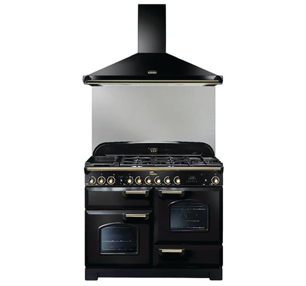 Pack Piano de cuisson + hotte + crédence CDL110DFBL/B-FP4 - 5 feux gaz - Falcon