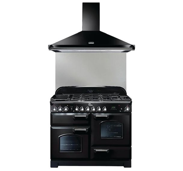Pack Piano de cuisson + hotte + crédence CDL110DFBL/C-FP3 - 5 feux gaz - Falcon