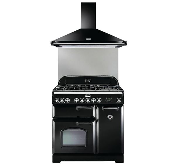 Pack Piano de cuisson + hotte + crédence CDL90DFBL/C-FP1 - 5 feux gaz - Falcon