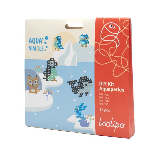 Pack aquaperles Aqua'nimals 1500 pièces 5x5 mm 5 couleurs assorties +10 modèles