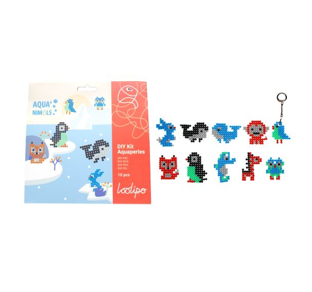 Pack aquaperles Aqua'nimals 1500 pièces 3x3 mm 5 couleurs assorties +10 modèles