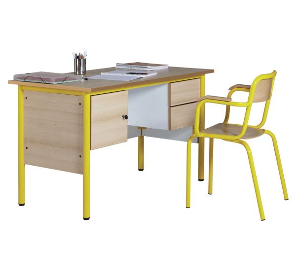 Pack chaire de professeur hêtre + fauteuil de maître - Manutan Expert