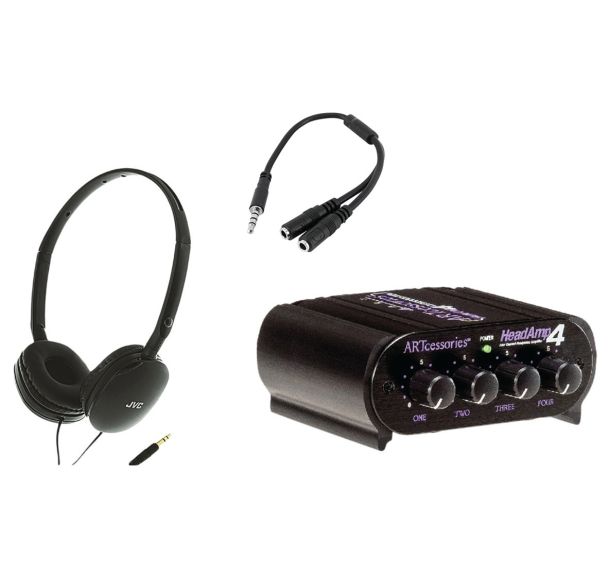 Pack coin écoute audio 8 casques - JVC/Art