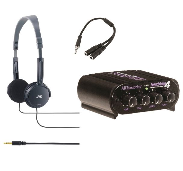 Pack coin écoute audio 8 casques - JVC/Art