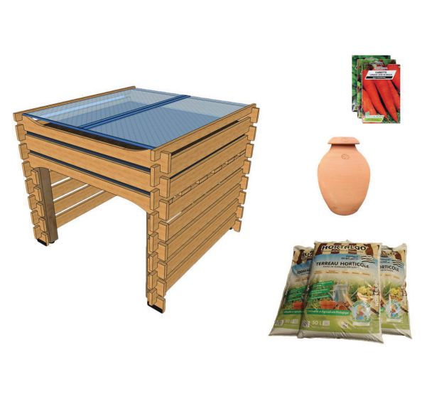 Pack complet : potager haut PMR Carre Serre