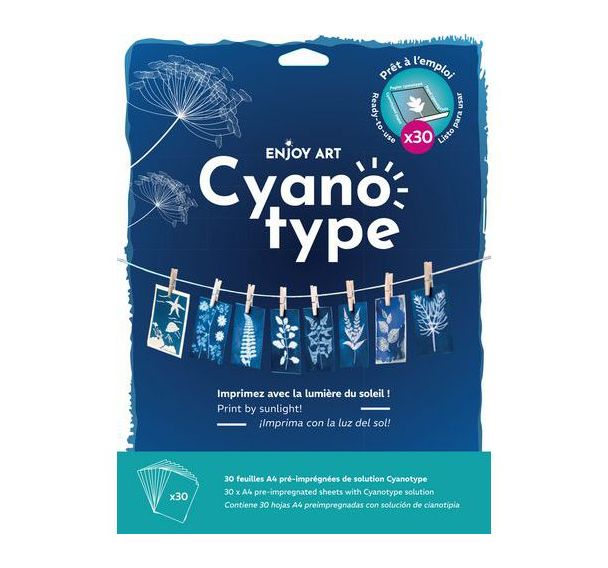 Pack de 30 feuilles cyanotype pré imprégnées A4