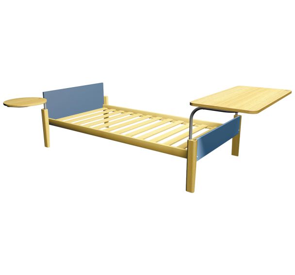 Pack lit MAXX sommier à lattes + chevet + bureau - Manutan expert