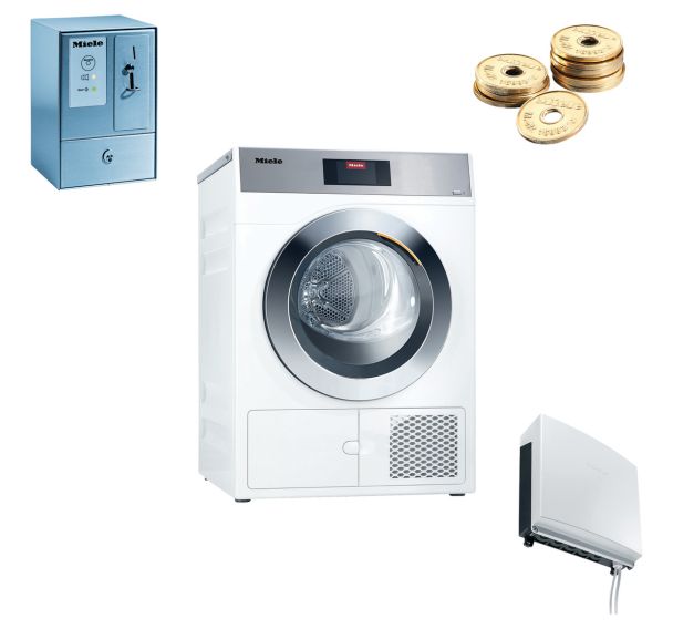 Pack monnayeur Sèche-linge pro à évacuation 8 kg PDR 908 EL LW-Miele