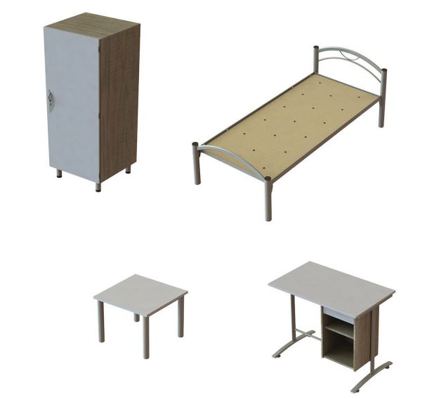 Pack n 1 chambre Quiétub Tabac/gris 9006 Alu