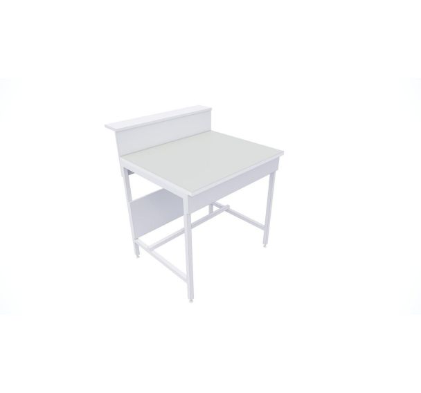 Paillasse sèche dosseret tablette - Plan travail verre émaillé - Asem